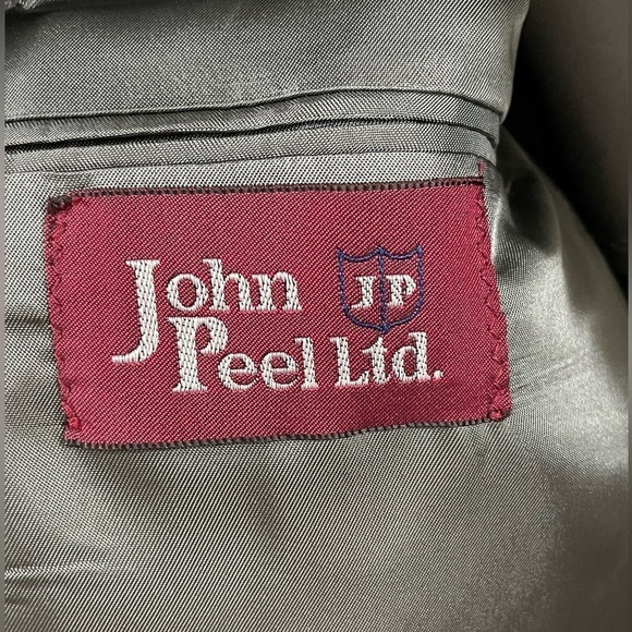 Vintage JOHN PEEL Ltd. 3 Piece Wool Suit Grey with White Pin Striped. - Picture 16 of 17